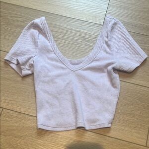 Pacsun Basics Ribbed V-Neck Croptop